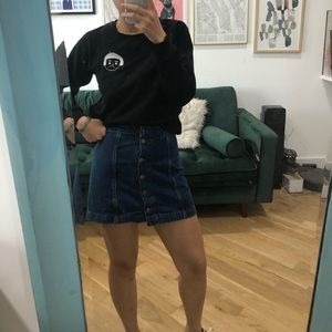 Topshop denim skirt